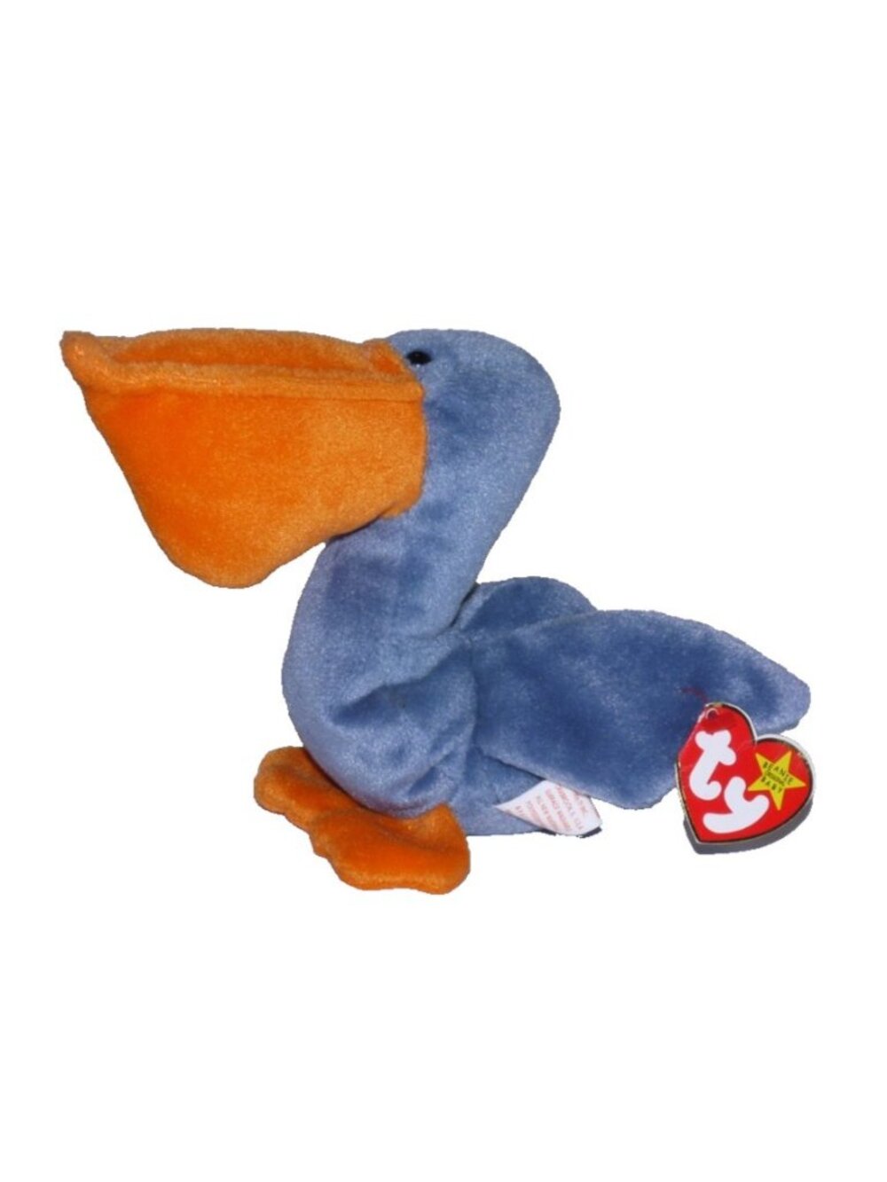 Vintage TY Beanie Babies Scoop the Pelican 8" plush stuffed toy PVC pellets 1996